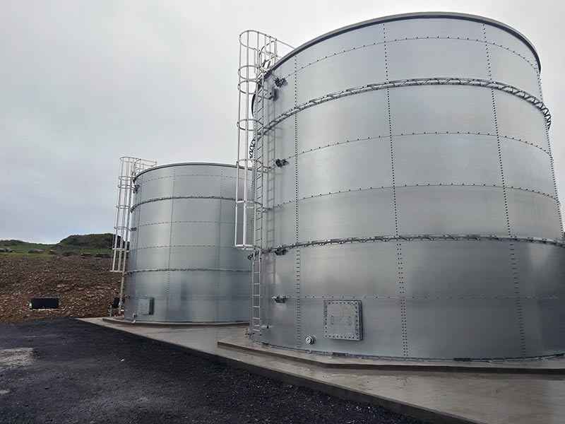 Complex distillery water storage project in a remote location