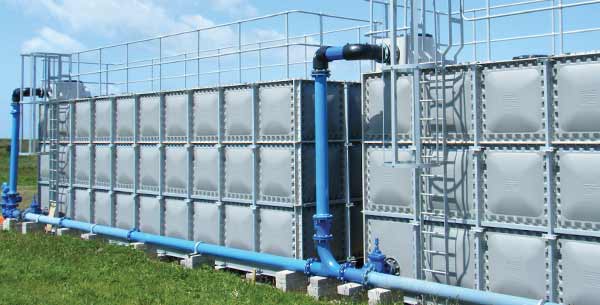 GRP sectional tanks